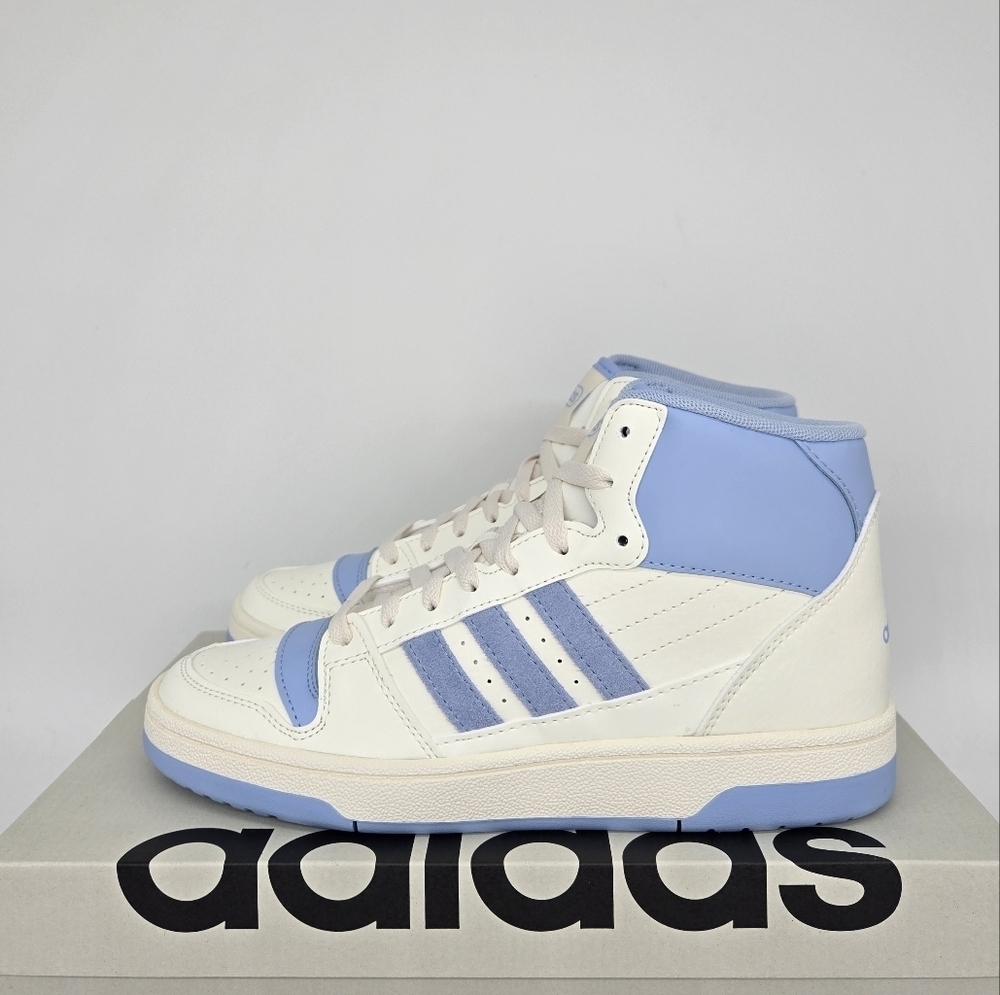New adidas Break Start Mid Cloud White Glow Blue Women's Shoes Size 10